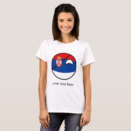 Funny Trending Geeky Serbia Countryball T_Shirt