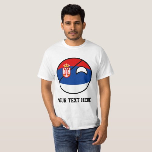Funny Trending Geeky Serbia Countryball T_Shirt