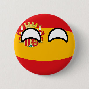 Funny Trending Geeky Spain Countryball Button