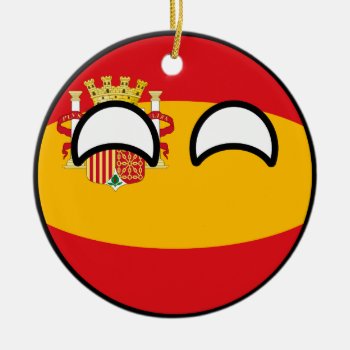 Funny Trending Geeky Spain Countryball Ceramic Ornament by Countryballs_Store at Zazzle