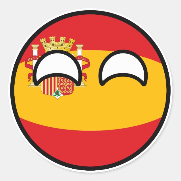 Funny Trending Geeky Spain Countryball Classic Round Sticker Zazzle   Funny Trending Geeky Spain Countryball Classic Round Sticker R5050a66156f241a28239db2646d19555 0ugmp 8byvr 630 