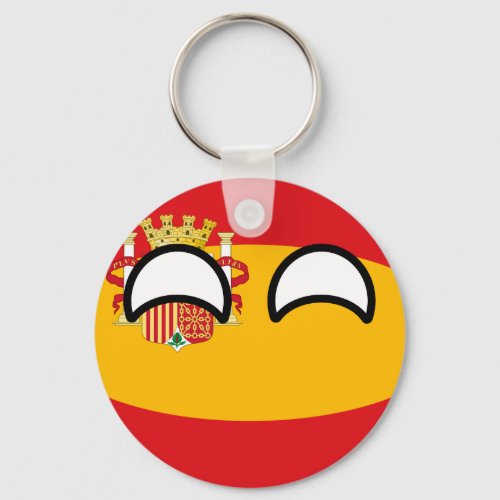 Funny Trending Geeky Spain Countryball Keychain