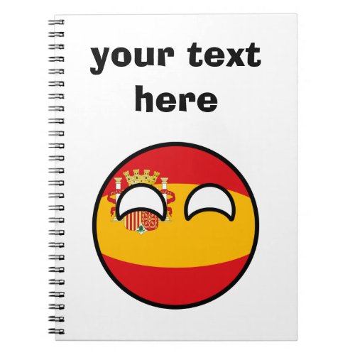 Funny Trending Geeky Spain Countryball Notebook
