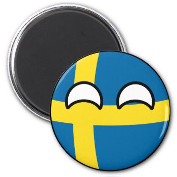 Funny Trending Geeky Sweden Countryball Magnet by Countryballs_Store at Zazzle