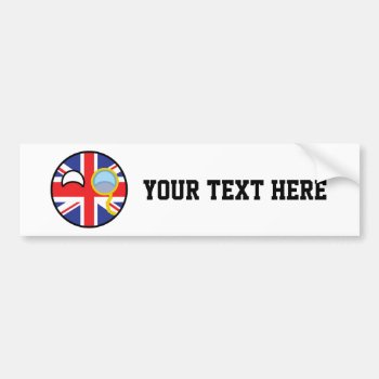 Funny Trending Geeky United Kingdom Countryball Bumper Sticker by Countryballs_Store at Zazzle