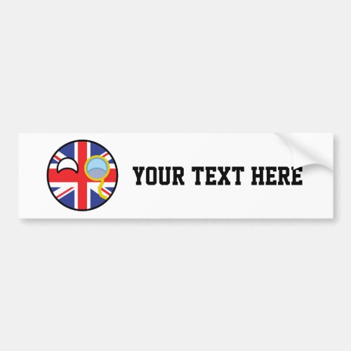 Funny Trending Geeky United Kingdom Countryball Bumper Sticker