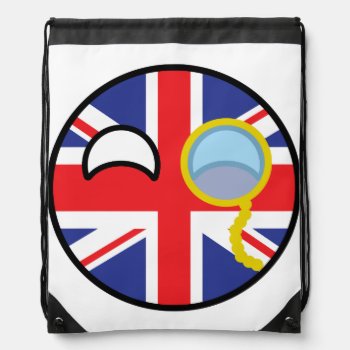 Funny Trending Geeky United Kingdom Countryball Drawstring Bag by Countryballs_Store at Zazzle