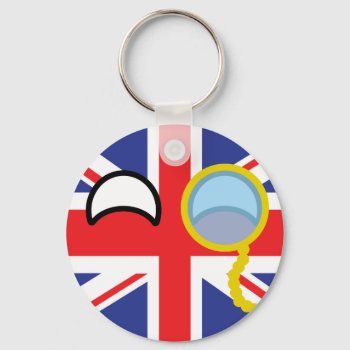 Funny Trending Geeky United Kingdom Countryball Keychain by Countryballs_Store at Zazzle