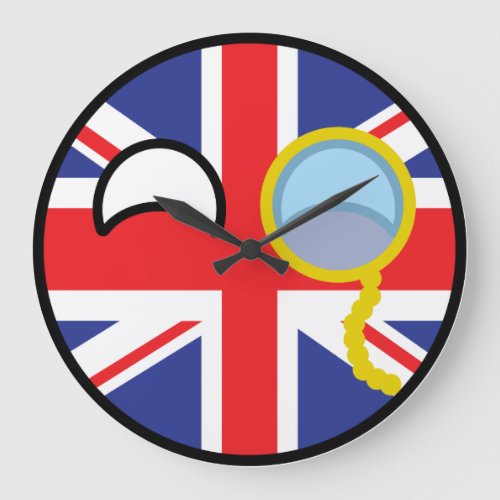Funny Trending Geeky United Kingdom Countryball Large Clock