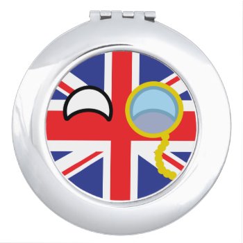 Funny Trending Geeky United Kingdom Countryball Mirror For Makeup by Countryballs_Store at Zazzle
