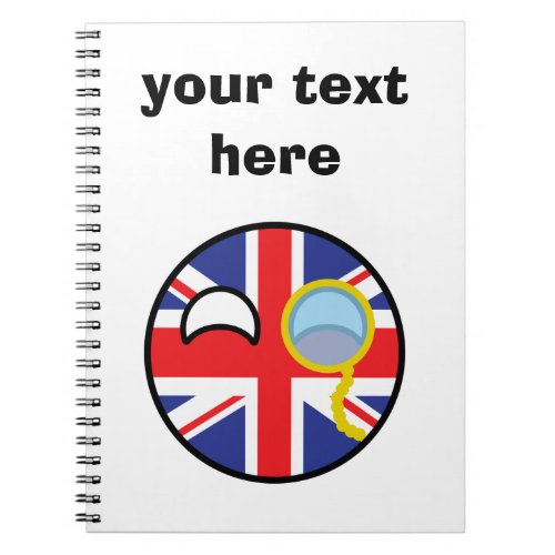 Funny Trending Geeky United Kingdom Countryball Notebook