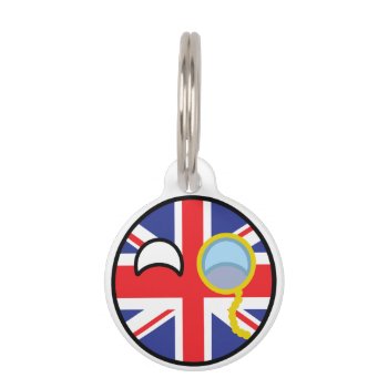 Funny Trending Geeky United Kingdom Countryball Pet Tag by Countryballs_Store at Zazzle