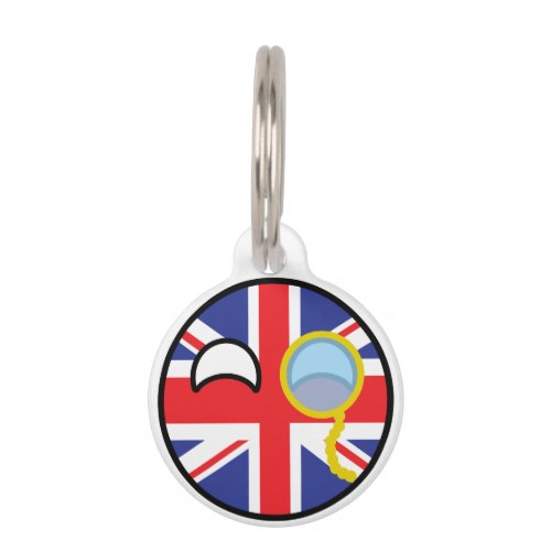 Funny Trending Geeky United Kingdom Countryball Pet Tag