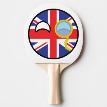 Funny Trending Geeky United Kingdom Countryball Ping Pong Paddle by Countryballs_Store at Zazzle