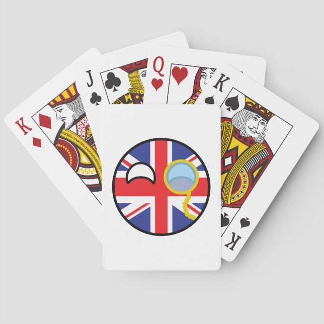 Funny Trending Geeky United Kingdom Countryball Poker Cards (Back)