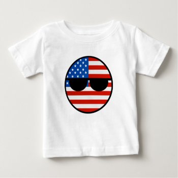 Funny Trending Geeky Usa Countryball Baby T-shirt by Countryballs_Store at Zazzle