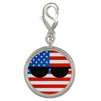 Funny Trending Geeky Usa Countryball Charm by Countryballs_Store at Zazzle