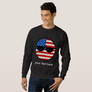 Funny Trending Geeky Usa Countryball Sweatshirt by Countryballs_Store at Zazzle
