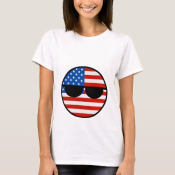 Funny Trending Geeky Usa Countryball T-shirt by Countryballs_Store at Zazzle