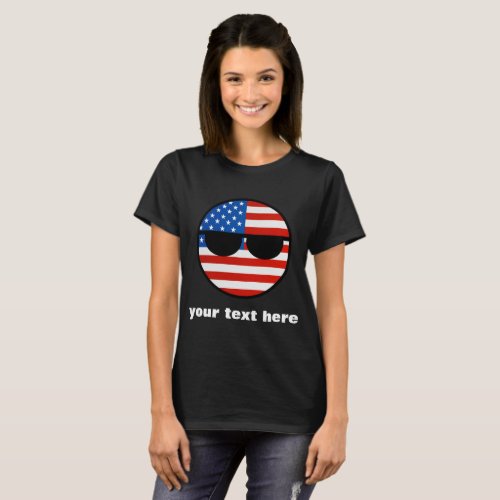 Funny Trending Geeky USA Countryball T_Shirt