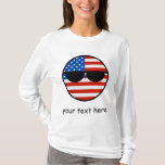 Funny Trending Geeky Usa Countryball T-shirt at Zazzle