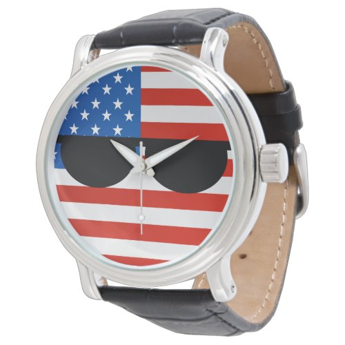 Funny Trending Geeky USA Countryball Watch