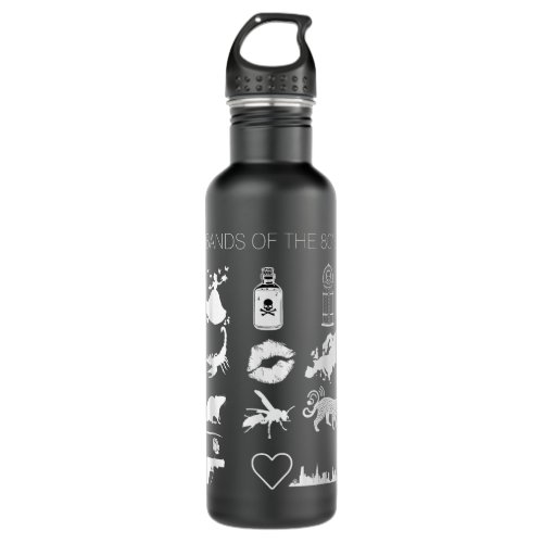 Funny Trendy Bands of the 80s Hair Bands Rock Ban Stainless Steel Water Bottle