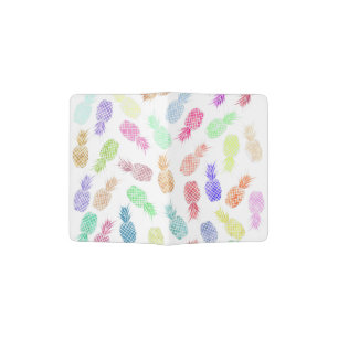 Funny Trendy Hipster Watercolor Pineapples Passport Holder