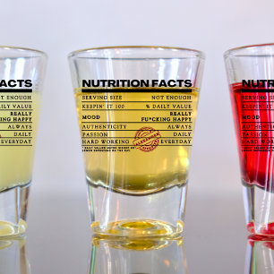 Funny Trendy Script Vintage Typography Shot glass