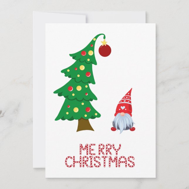 Funny Trendy Whimsical Fantasy No Photo Holiday Card (Front)