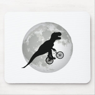 Funny Trex Flying Moon Design Mouse Pad