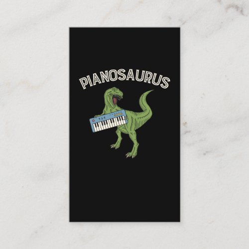 Funny Trex Keyboard Synthesizer Dinosaurs Musician Business Card
