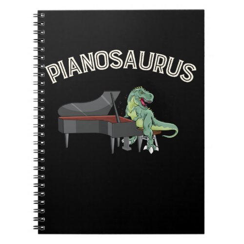 Funny Trex Piano Player Dinosaurs Musician Notebook