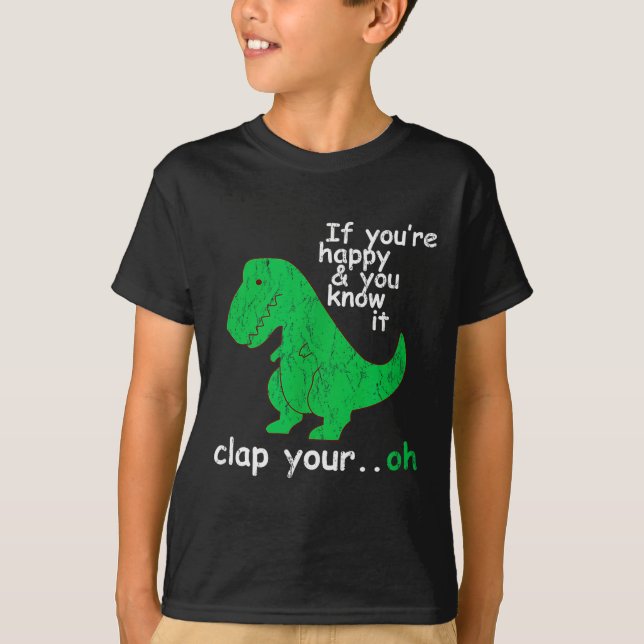 Funny Trex T Rex Shirt By Londonseite_ If You're H (Front)