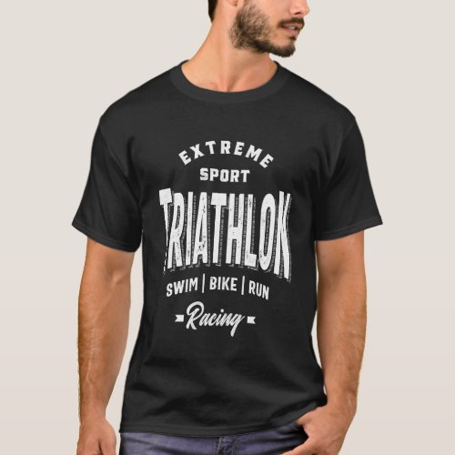 Funny Triathlon Graphic T_shirt for Training and R