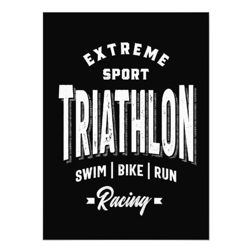 Funny Triathlon Graphic T_shirt for Training and R Photo Print