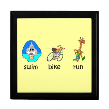 Funny Triathlon Jewelry Box by runnersboutique at Zazzle