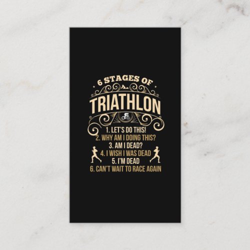 Funny Triathlon Quote Crazy Triathlete Sportsman Business Card