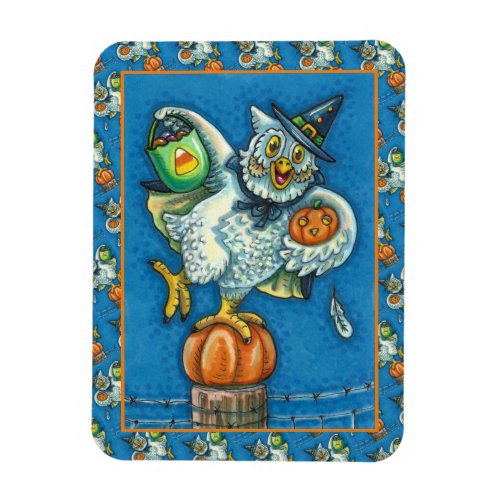 FUNNY TRICK OR TREAT SMELL MY FEET HALLOWEEN OWL MAGNET