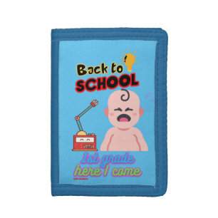funny trifold wallet "BACK TO SCHOOL"