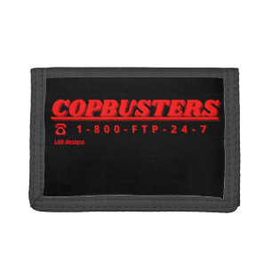 funny trifold wallet "COPBUSTERS 3"