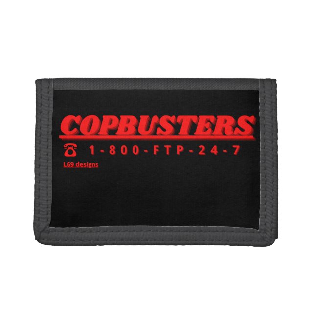 funny trifold wallet  "COPBUSTERS 3" (Front)