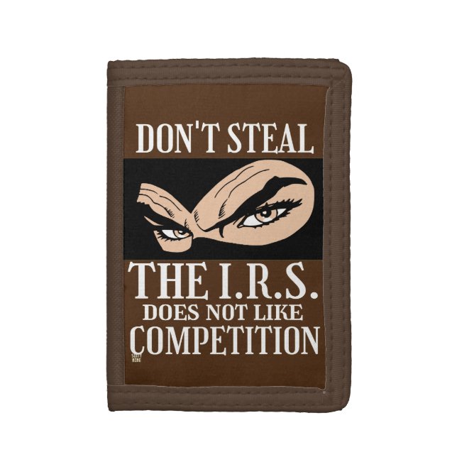 funny trifold wallet  "DON'T STEAL... 2" (Front Vertical)