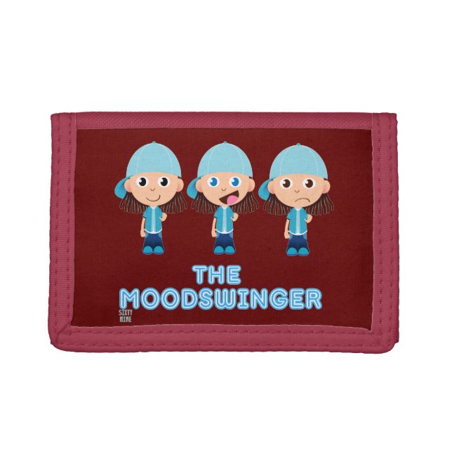 funny trifold wallet  "THE MOODSWINGER" (Front)