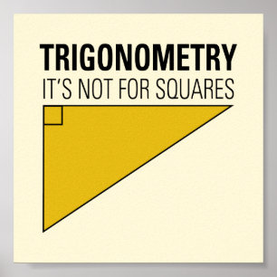 Funny Trigonometry Not For Squares Poster