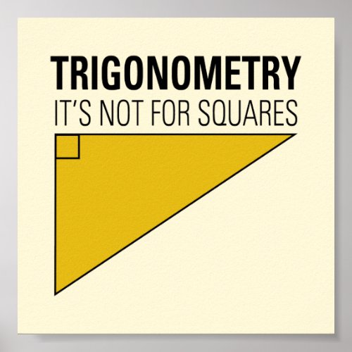 Funny Trigonometry Not For Squares Poster