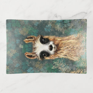 Funny Trinket Tray Curious Llama