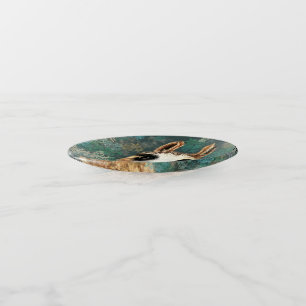 Funny Trinket Tray with Curious Llama