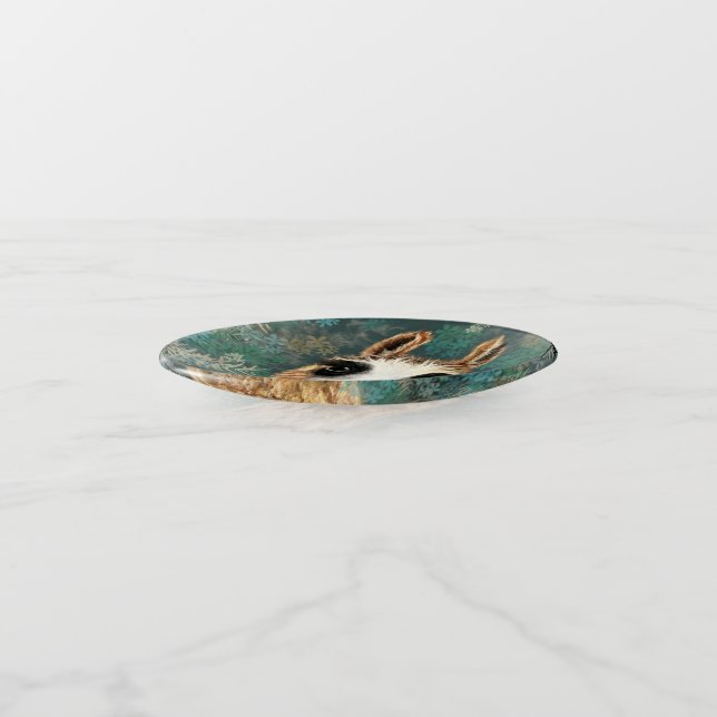 Funny Trinket Tray with Curious Llama (Angled)