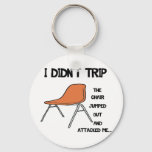 Funny Tripping Chair Keychain at Zazzle